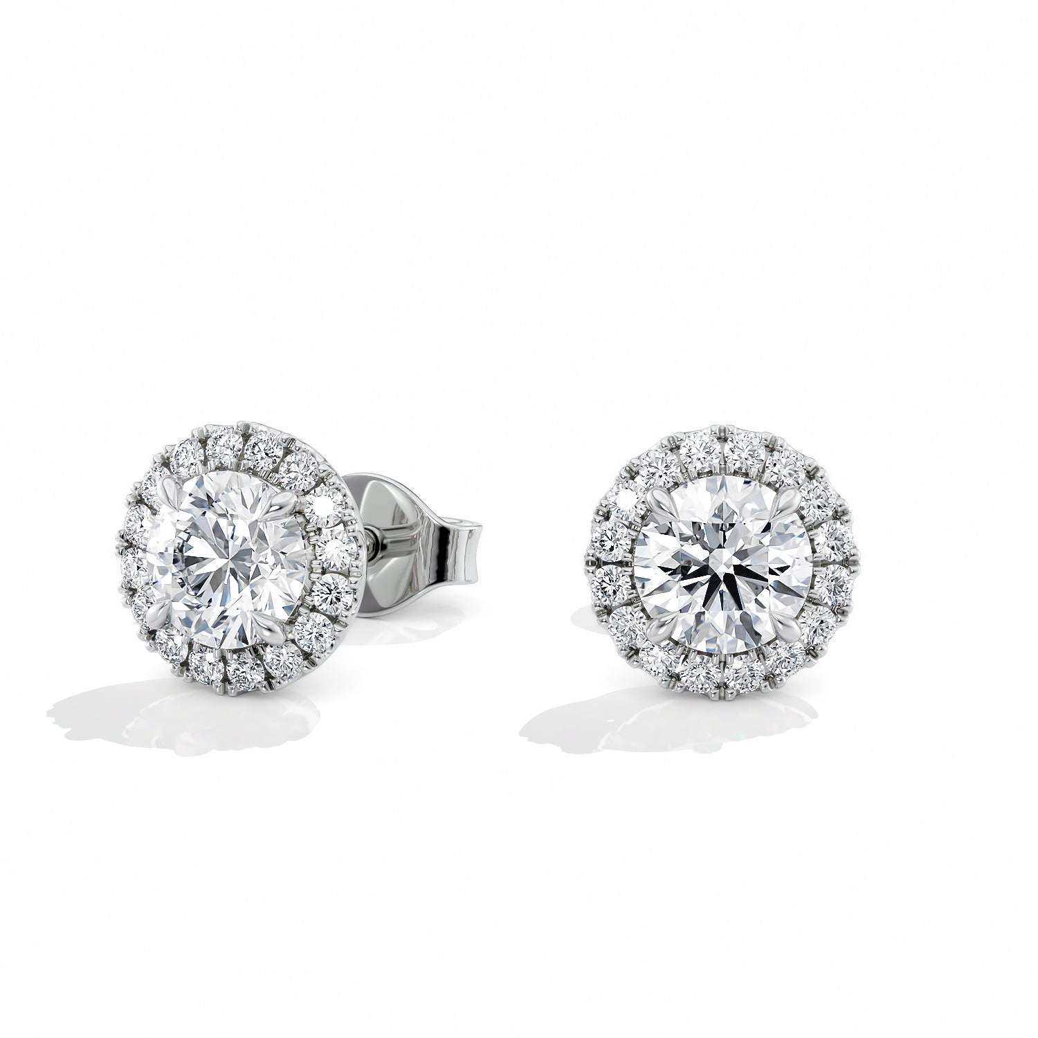 Diamond Halo Studs